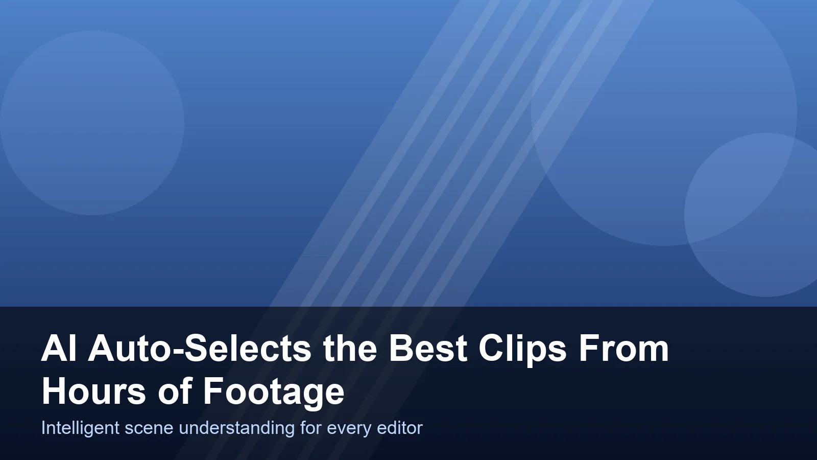 AI video editing