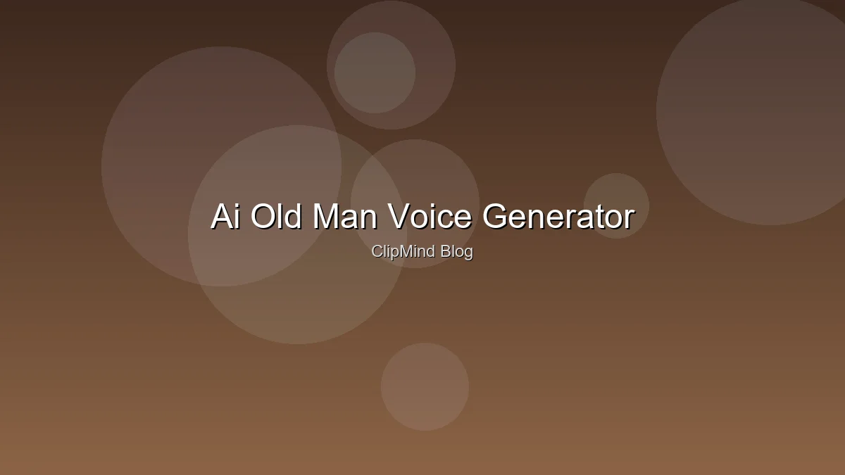 AI voice generation interface creating an elderly male voice