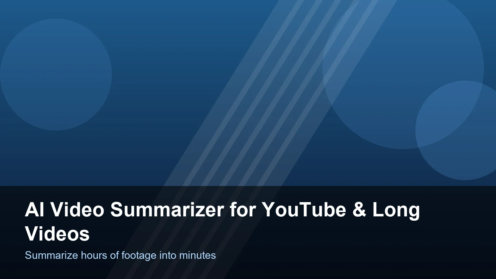 Illustration of an AI summarizing a long video into chapters and a timeline