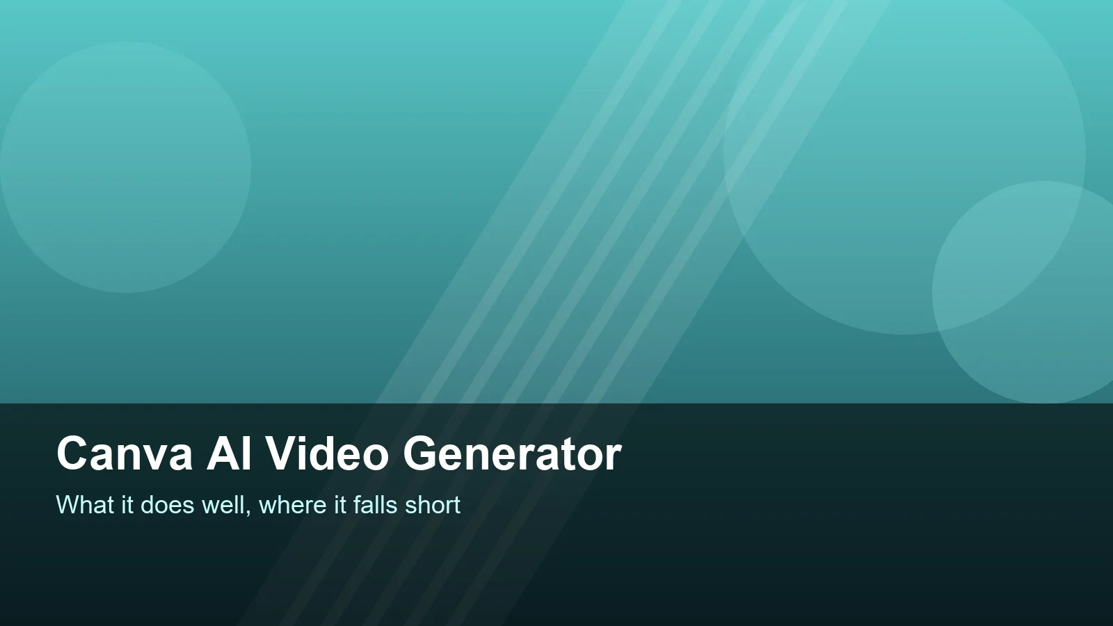 Canva AI video generator interface and features