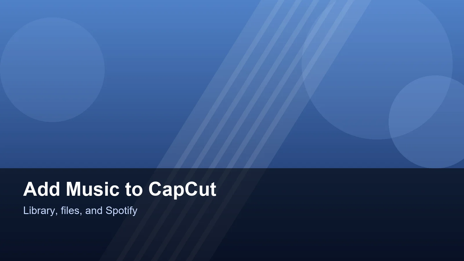 Adding music to a CapCut editing timeline