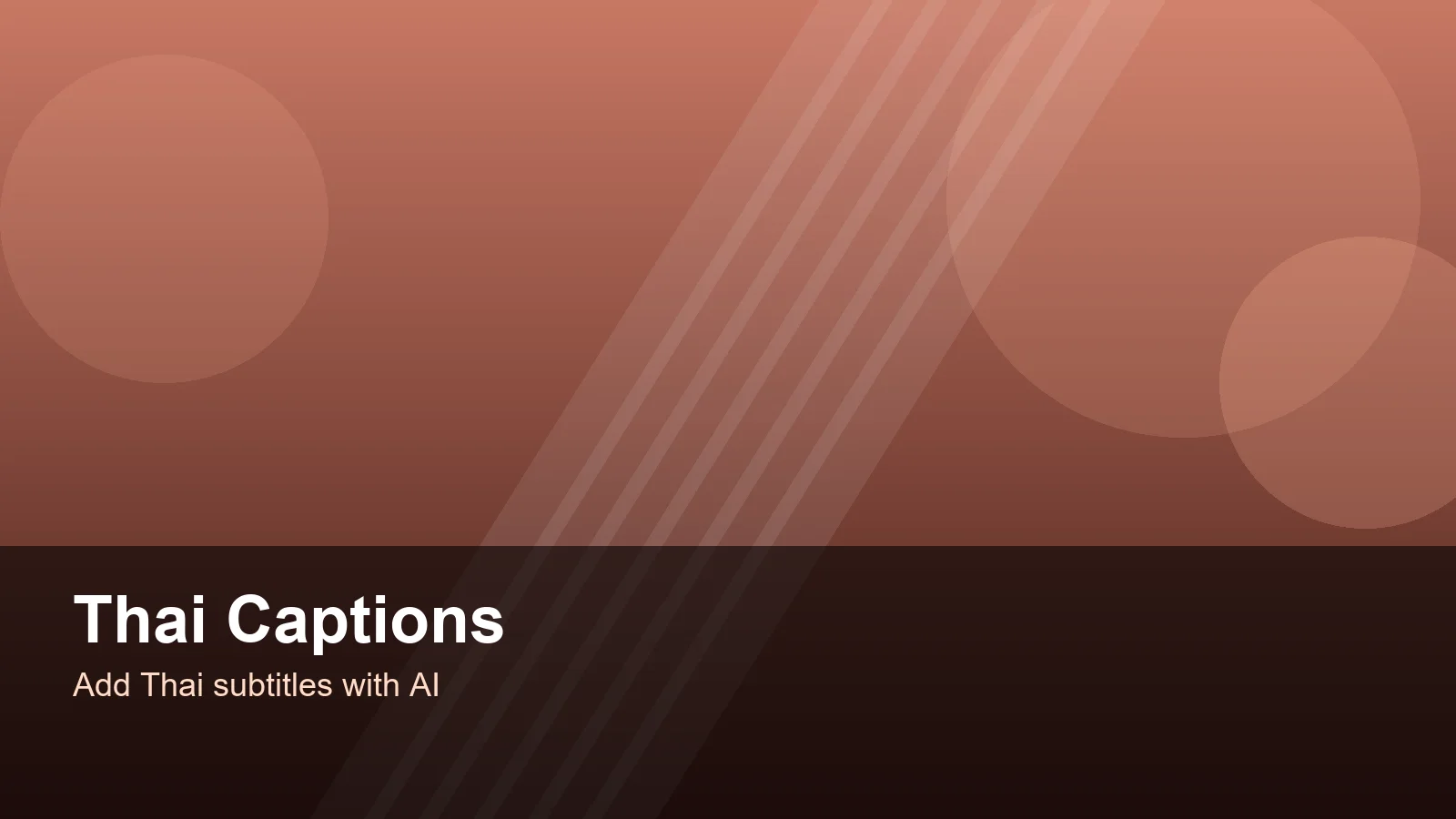 Adding Thai captions and subtitles to video with AI speech recognition